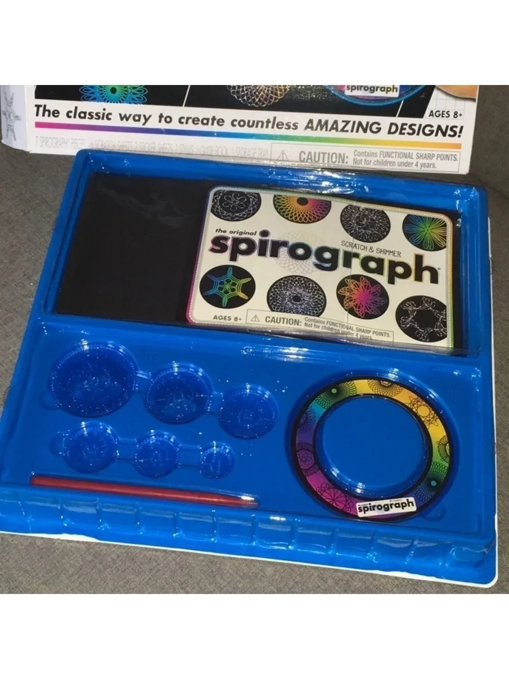 The original Spirograph game scratch & shimmer create amazing art